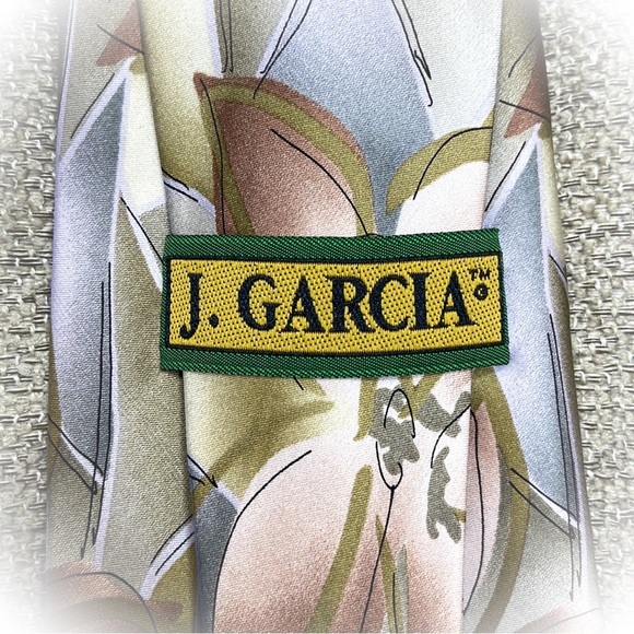 💕Absolutely Stunning Floral Jerry Garcia Mens Silk Necktie💕 - Picture 4 of 13